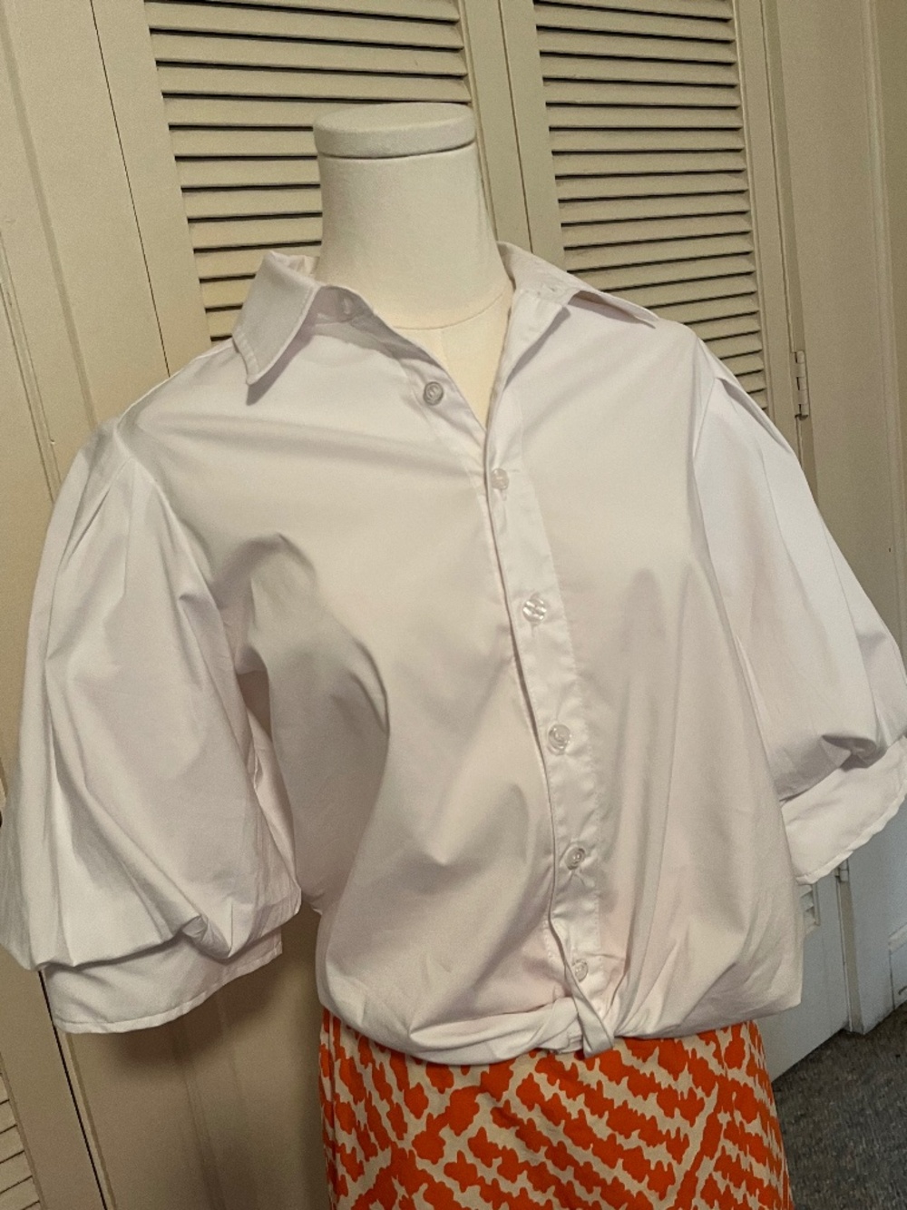 Finley "Bomba" Silky Poplin Shirt in white.